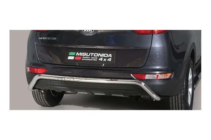 Central rear protection ø50, mirror polished — Kia Sportage (2016–2017)