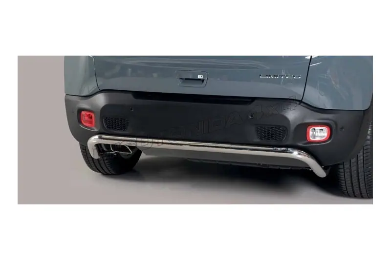 Central rear protection ø76, mirror polished — Jeep Renegade (2018–)