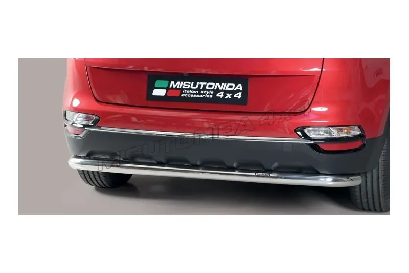 Центральная задняя защита ø63, полированная — Kia Sportage (2018–2021)