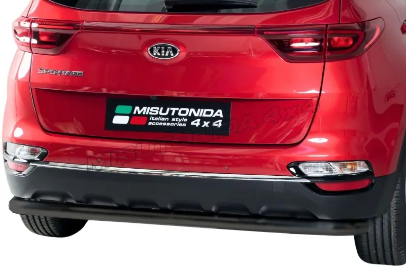 Центральная задняя защита ø63, чёрная — Kia Sportage (2018–2021)