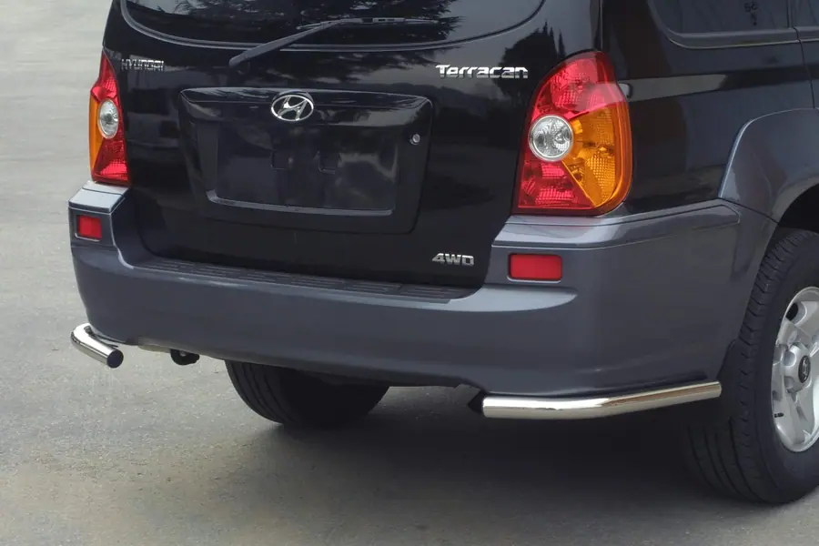 Tagakaitse nurgad ø50, poleeritud — Hyundai Terracan (2001–2004)