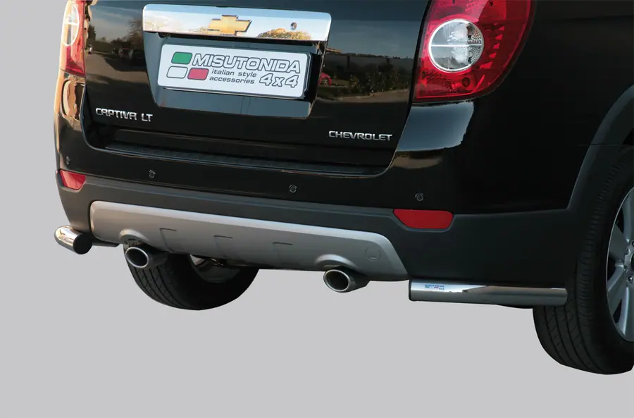 Угловая задняя защита ø63, полированная — Chevrolet Captiva (2006–2010)