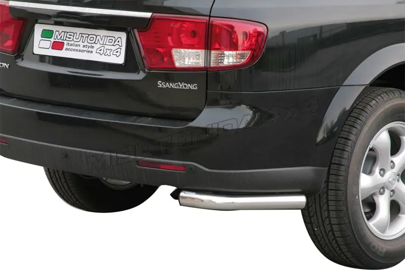 Angular rear protections ø63, mirror polished — SsangYong Kyron (2007–)