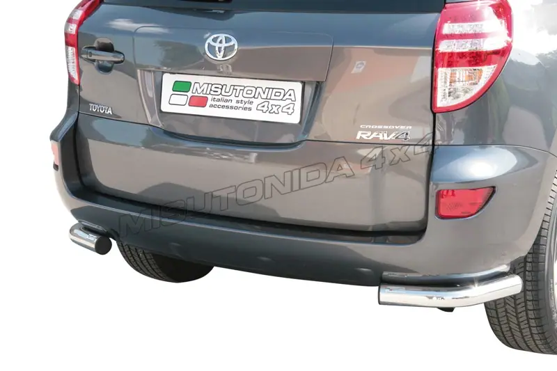 Angular rear protections ø63, mirror polished — Toyota RAV4 (2006–2010)