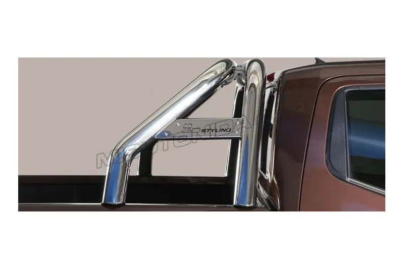 Design roll bar, engraved ø76, mirror polished — Nissan Navara NP300 (2015–)
