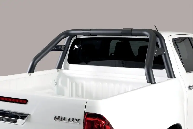 Roll bar Design, graveeringuga ø76, must — Toyota Hilux (2015–)