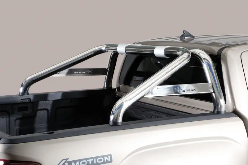 Roll bar Design, graveeringuga ø76, poleeritud — Volkswagen Amarok (2023–)