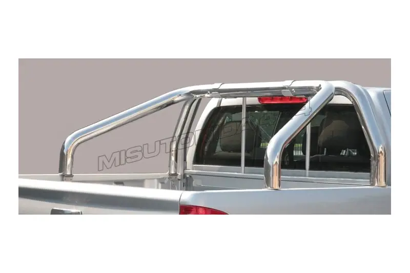 Roll bar for tonneau cover, 2 tubes ø76, mirror polished — Mazda B-seeria (2004–2006)