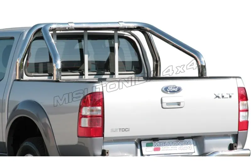 Roll bar kastikattele, 2 toru ø76, poleeritud — Ford Ranger (2007–2012)