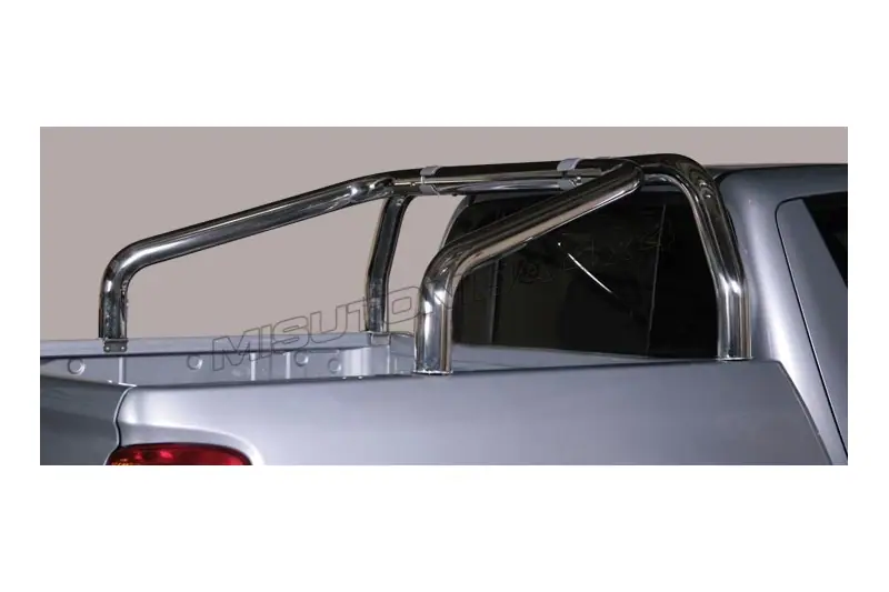 Roll bar for tonneau cover, 2 tubes ø76, mirror polished — Mitsubishi L200 (2009–2015)