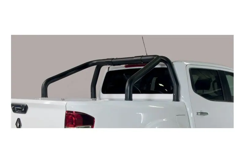 Roll bar kastikattele, 2 toru ø76, must — Renault Alaskan (2018–)