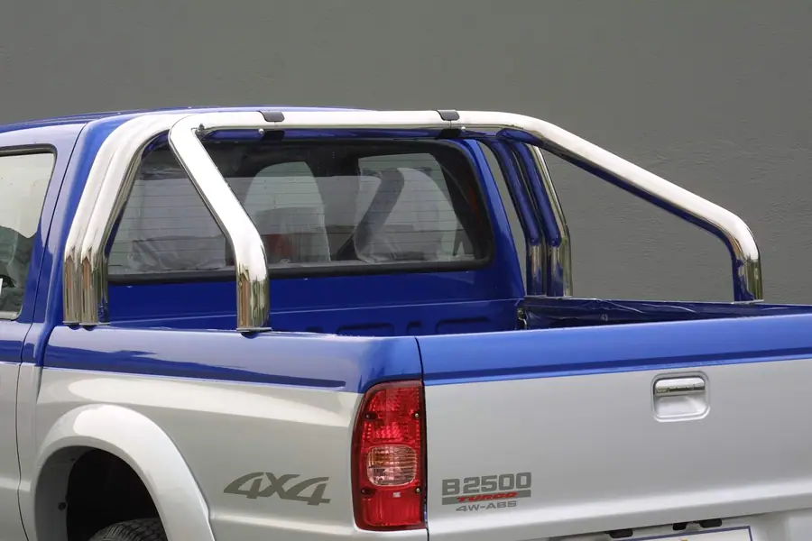 Roll bar for tonneau cover, 3 tubes ø76, mirror polished — Mazda B-seeria (2004–2006)
