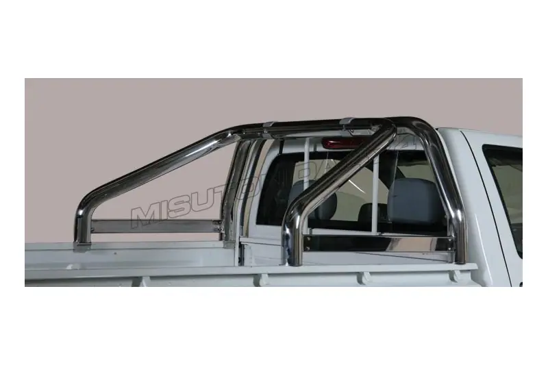 Roll bar kastikattele, 2 toru, graveeringuga ø76, poleeritud — Isuzu D-Max (2004–2006)