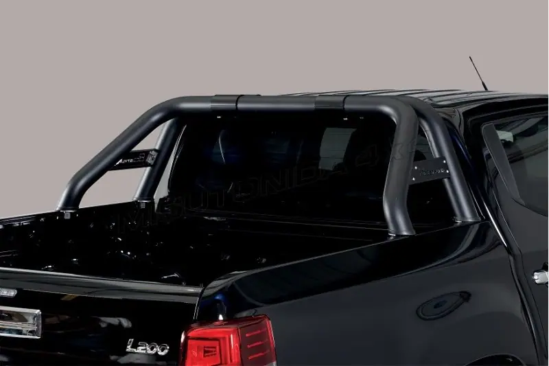 Roll bar for tonneau cover, 2 tubes, engraved ø76, black — Mitsubishi L200 (2015–2019)