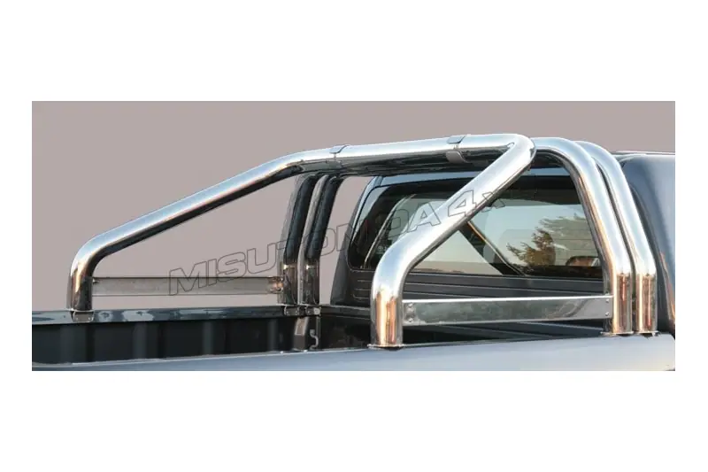 Roll bar kastikattele, 3 toru, graveeringuga ø76, poleeritud — Isuzu D-Max (2004–2006)