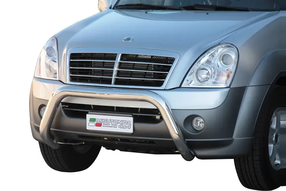 Super bar ø76, mirror polished — SsangYong Rexton (2006–2012)