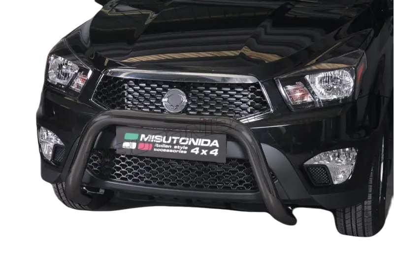 Super bar ø76, black — SsangYong Actyon Sports (2012–)