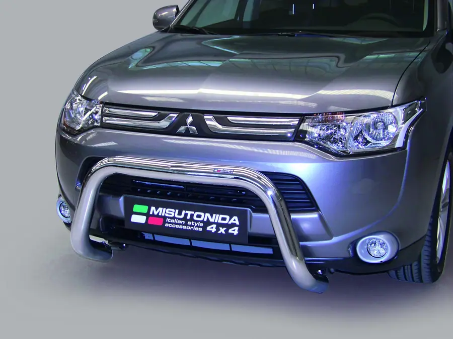 Esikaitseraud Super ø76, poleeritud — Mitsubishi Outlander (2012–2015)