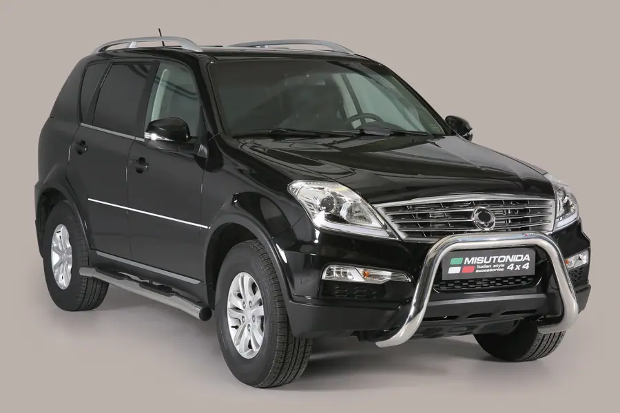 Super bar ø76, mirror polished — SsangYong Rexton (2013–2017)