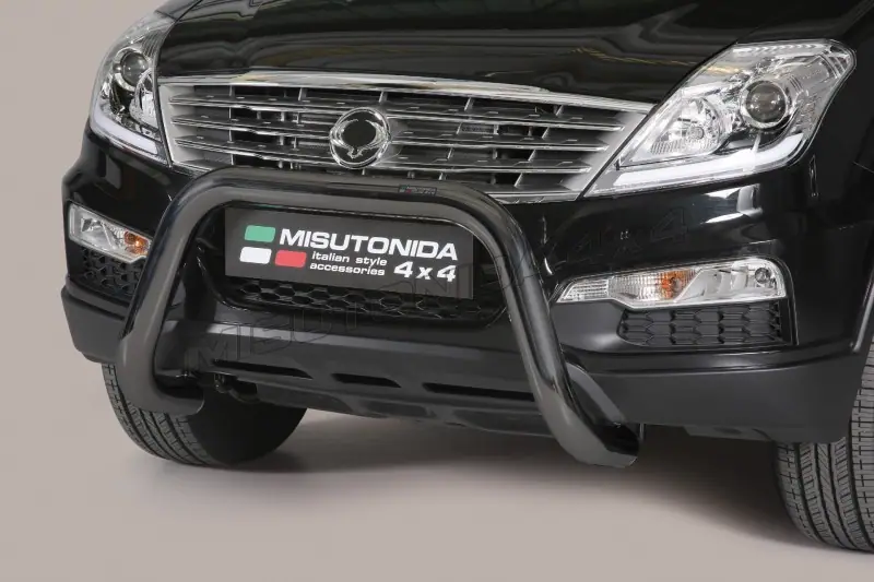 Super bar ø76, black — SsangYong Rexton (2013–2017)