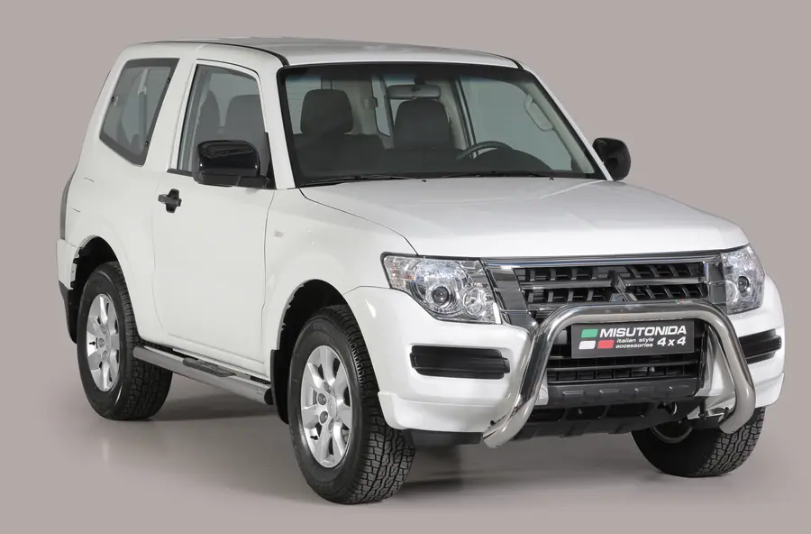 Esikaitseraud Super ø76, poleeritud — Mitsubishi Pajero (2014–)