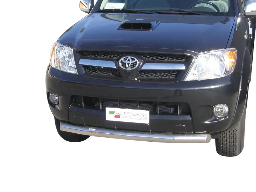 Slash bar ø76, mirror polished — Toyota Hilux (2005–2011)