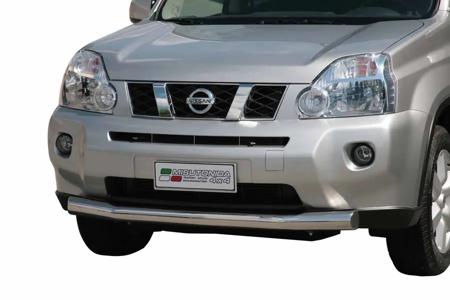 Slash bar ø76, mirror polished — Nissan X-Trail (2007–2010)