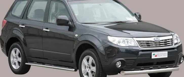 Slash bar ø76, mirror polished — Subaru Forester (2008–2012)