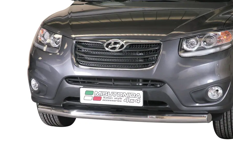 Slash bar ø76, mirror polished — Hyundai Santa Fe (2010–2012)