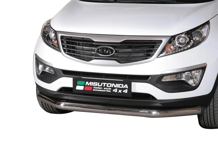 Slash bar ø76, mirror polished — Kia Sportage (2010–2015)