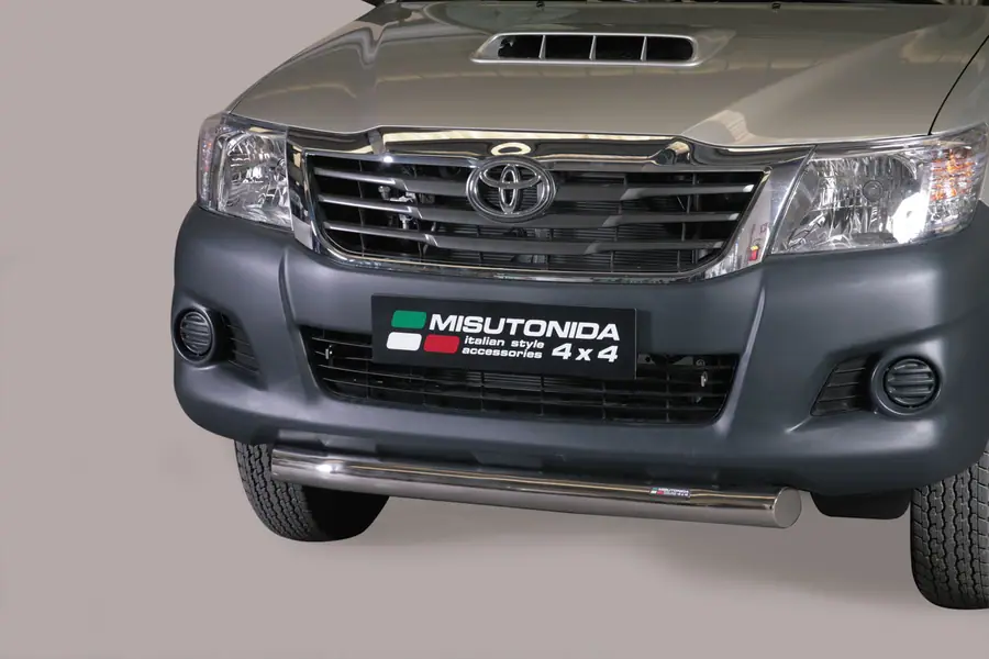Slash bar ø76, mirror polished — Toyota Hilux (2011–2015)