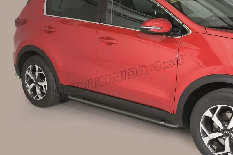 Side step protection tubes ø50, black — Kia Sportage (2016–2017)