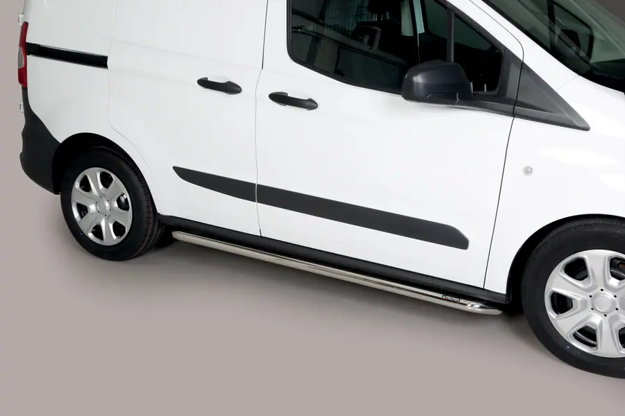Side step protection tubes ø50, mirror polished — Ford Courier (2018–)