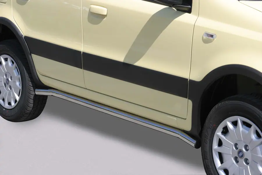 Side bars ø50, mirror polished — Fiat Panda 4X4 (2005–2012)