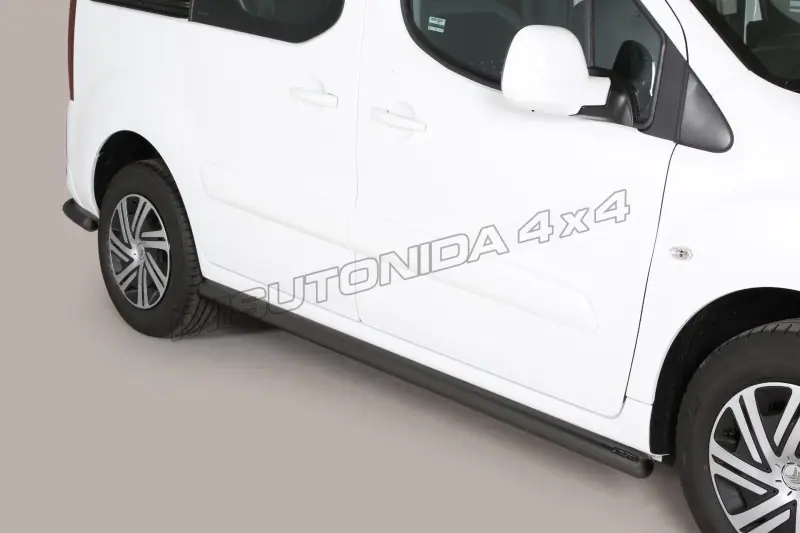 Side bars with welded caps ø63, black — Citroën Berlingo Van (2008–2014)