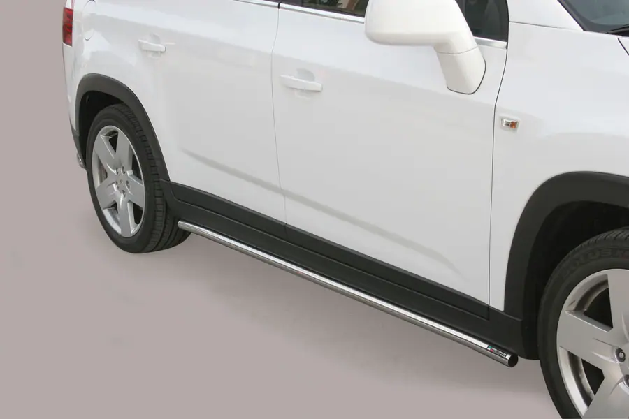 Side bars ø40, mirror polished — Chevrolet Orlando (2011–)