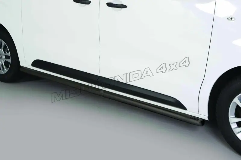 Side bars with welded caps ø63, black — Peugeot Expert (2016–)