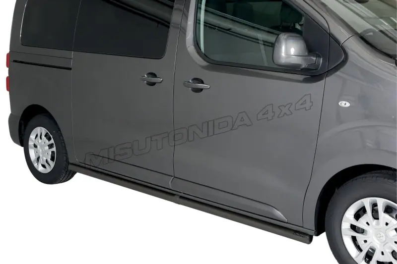 Боковые трубы с заваренными торцами ø63, чёрная — Opel Vivaro (2014–)