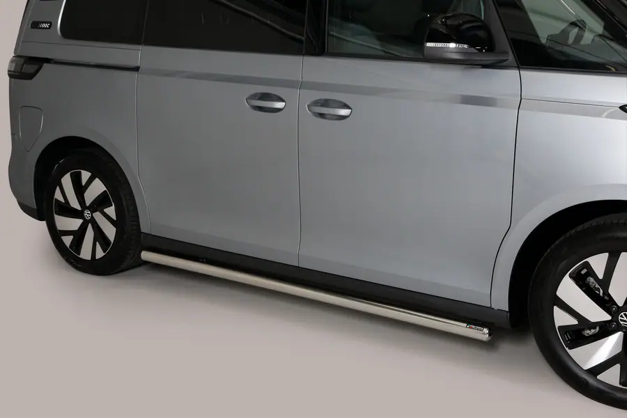Side bars with welded caps ø63, mirror polished — Volkswagen ID. Buzz (2023–)
