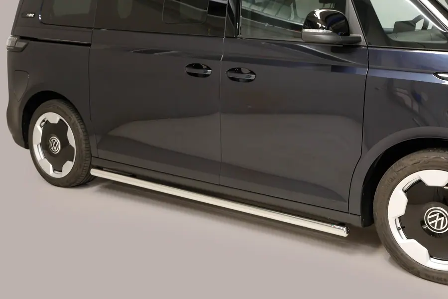 Side bars with welded caps ø63, mirror polished — Volkswagen ID. Buzz (2023–)