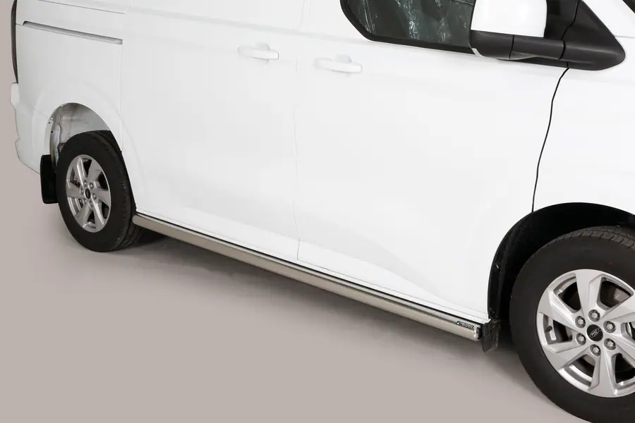 Side bars with welded caps ø63, mirror polished — Ford Tourneo Custom (2024–)