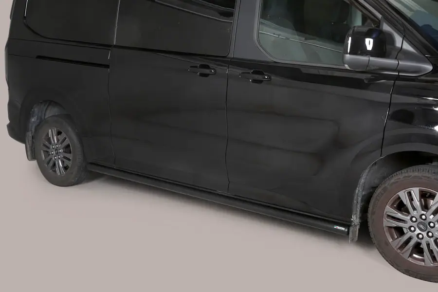 Side bars with welded caps ø63, black — Ford Tourneo Custom (2024–)