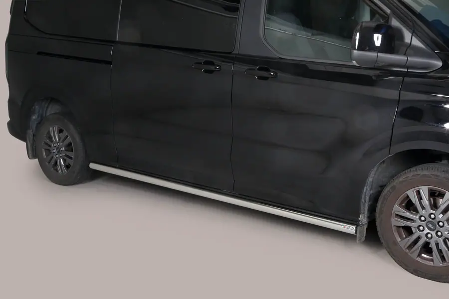Side bars with welded caps ø63, mirror polished — Ford Tourneo Custom (2024–)