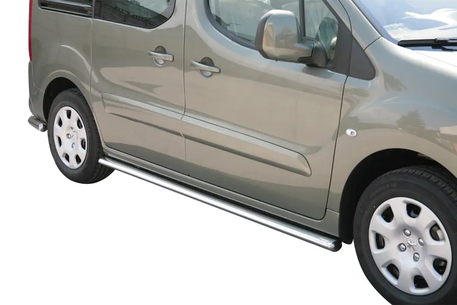 Oval side bars øovaal, mirror polished — Peugeot Partner (2008–2015)