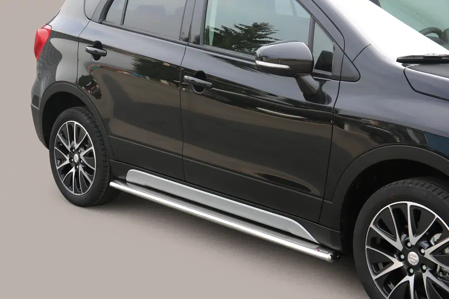 Овальные боковые трубы øovaal, полированная — Suzuki SX4 (2013–2021)