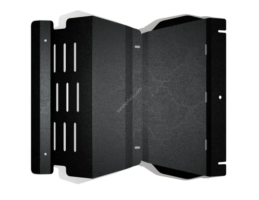 Skid plate — steering rods and engine — Mitsubishi Pajero (2007–2014)
