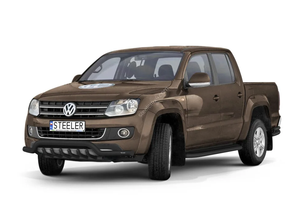 EC low spoiler bar with axle-bar, black — Volkswagen Amarok (2009–2016)