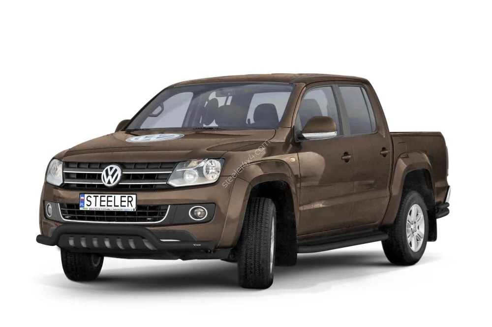 EC low spoiler bar with axle-plate, black — Volkswagen Amarok (2009–2016)