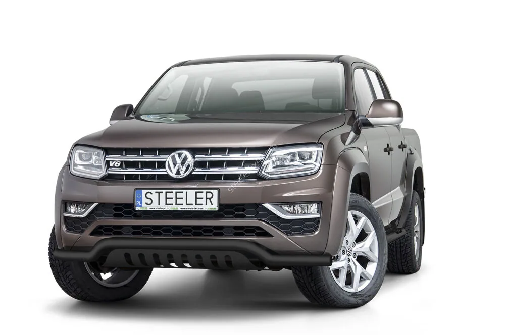 EC low spoiler bar with axle-plate, black — Volkswagen Amarok (2009–2016)