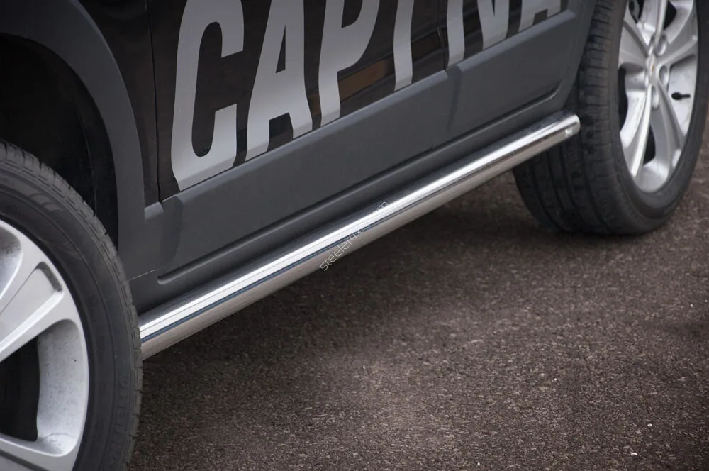 Пороги-трубы из нержавейки — Chevrolet Captiva (2011–)